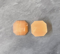 Orange Creamsicle + Cream Acrylic Blanks Cabs, 18mm OCTAGON blanks, earring jewelry making, stud earring blanks, cabochon earrings