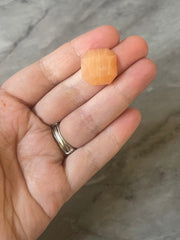 Orange Creamsicle + Cream Acrylic Blanks Cabs, 18mm OCTAGON blanks, earring jewelry making, stud earring blanks, cabochon earrings
