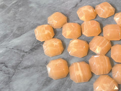 Orange Creamsicle + Cream Acrylic Blanks Cabs, 18mm OCTAGON blanks, earring jewelry making, stud earring blanks, cabochon earrings