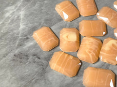 Orange Creamsicle Acrylic Blanks Cabs, 25mm rectangle blanks, earring jewelry making, stud earring blanks, cabochon wire wrapping pendant