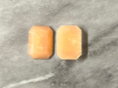 Orange Creamsicle Acrylic Blanks Cabs, 25mm rectangle blanks, earring jewelry making, stud earring blanks, cabochon wire wrapping pendant