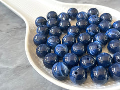 Navy Blue 15mm round beads, gumball beads, bubblegum beads, chunky beads necklace jewelry, chunky necklace circle girls dark blue
