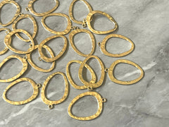 Gold Shiny 28mm Hammered Earring Blanks, Necklaces Earrings focal point hardware, gold diy earring wires statement boho geometric jewelry