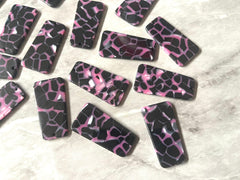 Black & Pink Stained Glass Effect resin Acrylic Blanks Cutout, earring pendant jewelry making, 38mm 1 Hole earring blanks, black jewelry