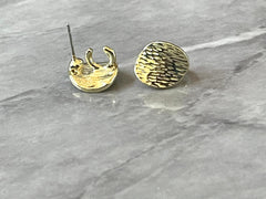 12mm Gold post earring blanks drop earring, stud earring jewelry dangle DIY earring making oval fancy drop evening earrings