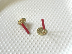 Hammered 10mm post earring blanks, gold drop earring, gold stud earring, gold jewelry, gold dangle DIY earring making hair bow