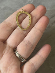 Gold Shiny 28mm Hammered Earring Blanks, Necklaces Earrings focal point hardware, gold diy earring wires statement boho geometric jewelry