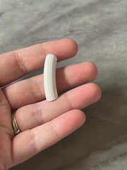 Acrylic curved tube beads, WHITE tube bracelet beads, resin tube beads accent statement bracelet, stretch bracelet beads