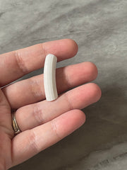 Acrylic curved tube beads, WHITE tube bracelet beads, resin tube beads accent statement bracelet, stretch bracelet beads