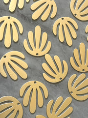 Matte metal Gold Flower Cutout, earring bead jewelry making, 28mm jewelry, gold pendant floral 1 Hole Earring blanks golden metallic