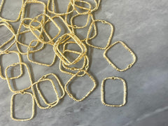 Gold rectangle Earring Hoops, 20mm Necklaces Earrings focal point hardware, gold diy earring wires gold statement boho geometric jewelry