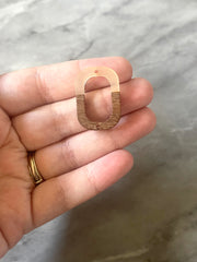 Brown wood & Clear Resin Beads, oval cutout acrylic 28mm Earring Necklace pendant bead, 2 hole blue DIY blanks grain jewelry connector