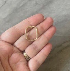 Gold rectangle Earring Hoops, 20mm Necklaces Earrings focal point hardware, gold diy earring wires gold statement boho geometric jewelry