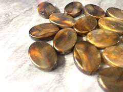 Caramel Mocha Brown Beads, The Ezra Collection, 34mm Oval Beads, Big Acrylic beads, Big Beads, Bangle Beads, Wire Bangle, Beaded Jewelry