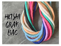 Colorful Rainbow 6mm WHOLESALE rubber disc beads, 16” strand heishi beads, colorful round polymer beads, pride clearance beads donut