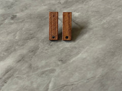 Wood Grain Post 20mm rectangle earring blanks drop earring, stud earring jewelry dangle DIY earring making fancy drop evening