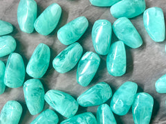 Mint Green Beads, Green Beads 28mm Oval Beads, Big Acrylic beads, Big Beads, Bangle Beads, Wire Bangle necklace Beaded Jewelry