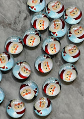 Santa Claus Christmas Resin 12mm Druzy Cabochons, jewelry making kit earring set, diy jewelry, druzy studs, 12mm Druzy stud earrings