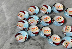 Santa Claus Christmas Resin 12mm Druzy Cabochons, jewelry making kit earring set, diy jewelry, druzy studs, 12mm Druzy stud earrings