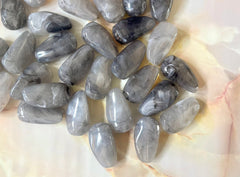 Gray Beads, Gray black swirl Beads 28mm Oval Beads, Big Acrylic beads, Big Beads, Bangle Beads, Wire Bangle necklace Beaded Jewelry