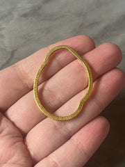 Gold Oval metal earring Beads, circle cutout Necklace pendant bead, textured DIY blanks 39mm circles oval, gold round jewelry blanks