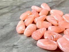 Peach Beads, Pink Beads 28mm Oval Beads, Big Acrylic beads, Big Beads, Bangle Beads, Wire Bangle necklace Beaded Jewelry peach coral
