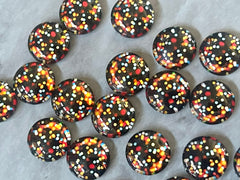 Christmas Lights Resin 12mm Druzy Cabochons, jewelry making kit earring set, diy jewelry, druzy studs, 12mm Druzy stud earrings black