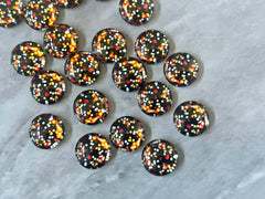 Christmas Lights Resin 12mm Druzy Cabochons, jewelry making kit earring set, diy jewelry, druzy studs, 12mm Druzy stud earrings black