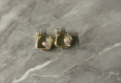 Gold Square 18mm post earring blanks drop earring, stud earring jewelry dangle DIY earring making round, gold jewelry earrings