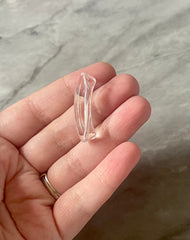 Acrylic curved tube beads, CLEAR tube bracelet beads, resin tube beads accent statement bracelet, stretch bracelet beads