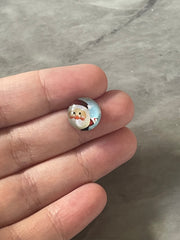 Santa Claus Christmas Resin 12mm Druzy Cabochons, jewelry making kit earring set, diy jewelry, druzy studs, 12mm Druzy stud earrings