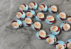 Santa Claus Christmas Resin 12mm Druzy Cabochons, jewelry making kit earring set, diy jewelry, druzy studs, 12mm Druzy stud earrings