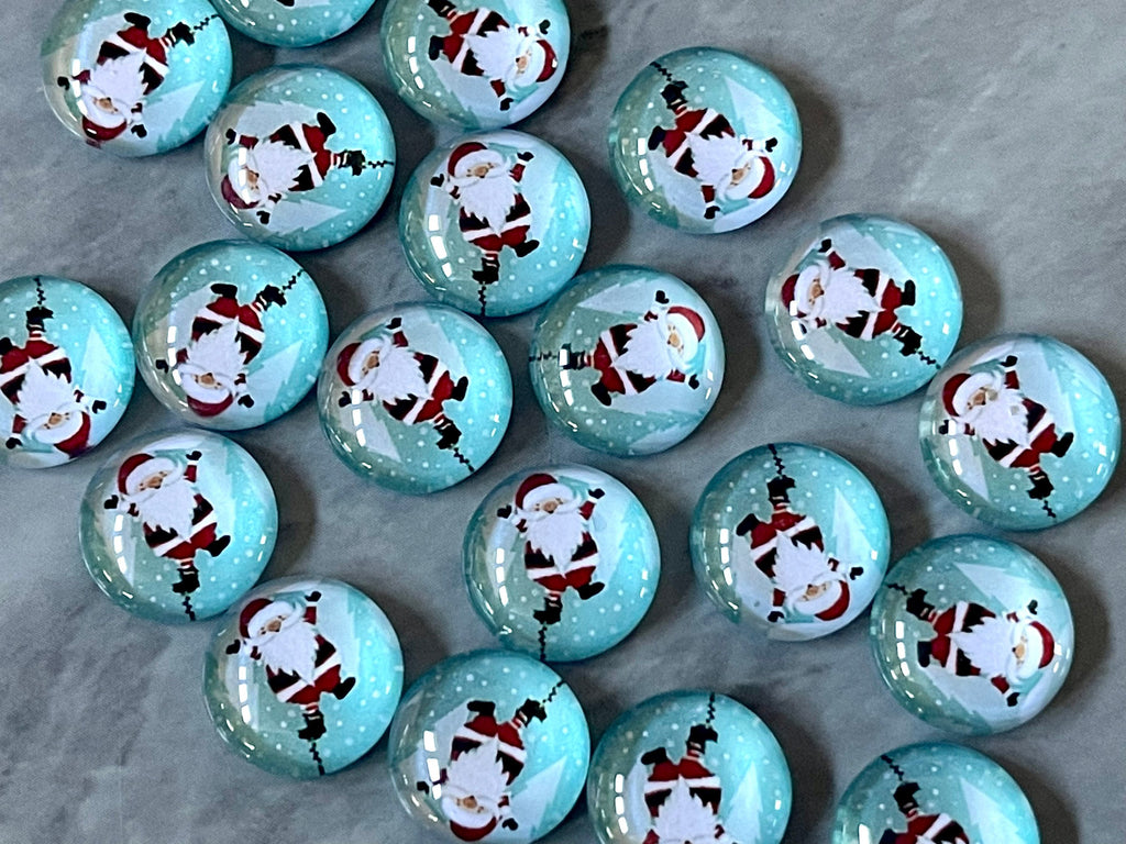 Santa Claus Christmas Resin 12mm Druzy Cabochons, jewelry making kit earring set, diy jewelry, druzy studs, 12mm Druzy stud earrings