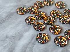 Christmas Lights Resin 12mm Druzy Cabochons, jewelry making kit earring set, diy jewelry, druzy studs, 12mm Druzy stud earrings black