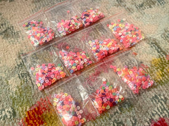 DIY Kit beads Heishi bracelet Kit, rubber disc beads, strand heishi beads, colorful round polymer beads colorful pride clearance beads donut