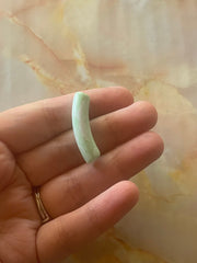 Light Green Kaleidoscope Acrylic curved tube beads, tube bracelet beads, resin tube beads accent statement bracelet, stretch bracelet