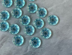 Mandala Blue Green Watercolor Resin 12mm Druzy Cabochons, jewelry making kit earring set, diy jewelry, druzy studs, 12mm Druzy stud earrings