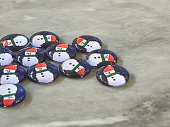 Winter Snowman Resin 12mm Druzy Cabochons, jewelry making kit earring set, diy jewelry Christmas studs, 12mm Druzy stud earrings