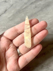 Champagne Swirl Stripe Hologram Beads, geometric shape acrylic 56mm Long Earring or Necklace pendant bead 1 one hole jewelry resin acetate