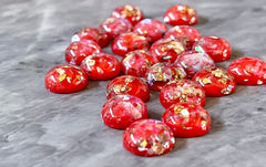 Christmas Red confetti Resin 12mm Druzy Cabochons, jewelry making kit earring set, diy jewelry, druzy studs, 12mm stud earrings