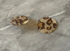 XL 25mm GLITTER Round Circle stud earring blanks, drop earring post, stud earring, gold jewelry, dangle DIY making round acrylic acetate
