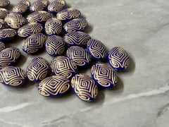 Navy Blue & Gold beads, Dark Blue Beads, 18mm Oval Beads, Big Acrylic beads, Big Beads, Bangle Beads, Wire Bangle, Beaded Jewelry