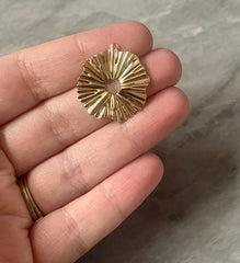 Gold metal Earring Blanks, earring bead jewelry making, 26mm circle jewelry, gold pendant round blank, solid gold color drop dangle