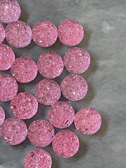 12mm Druzy Cabochons, BUBBLEGUM sparkle jewelry making kit, earring set, diy jewelry, druzy studs, 12mm Druzy, cabochon, stud earrings Pink