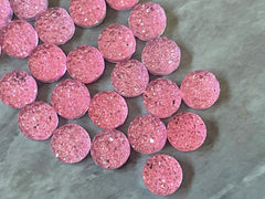 12mm Druzy Cabochons, BUBBLEGUM sparkle jewelry making kit, earring set, diy jewelry, druzy studs, 12mm Druzy, cabochon, stud earrings Pink