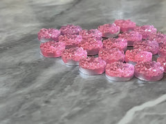 12mm Druzy Cabochons, BUBBLEGUM sparkle jewelry making kit, earring set, diy jewelry, druzy studs, 12mm Druzy, cabochon, stud earrings Pink
