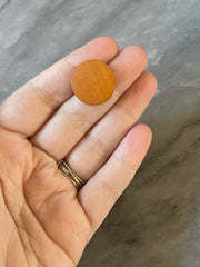 Tan Brown Wood Painted 20mm Flat Round beads, chunky jewelry earrings, jewelry making, big Beads, hippie drop earrings mod boho rainbow