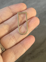 Silver rainbow shape 30mm with 1 hole for earrings circle blanks, DIY earring jewelry round gray geometric boho long necklace earrings