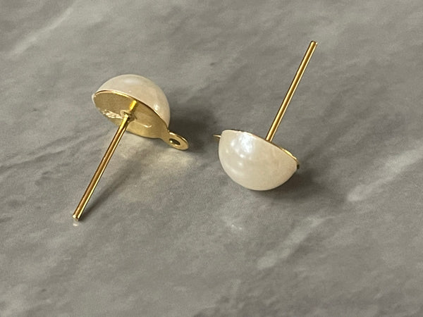 12mm Gold post earring blanks drop earring, stud earring jewelry dangl –  Swoon & Shimmer