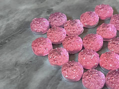12mm Druzy Cabochons, BUBBLEGUM sparkle jewelry making kit, earring set, diy jewelry, druzy studs, 12mm Druzy, cabochon, stud earrings Pink